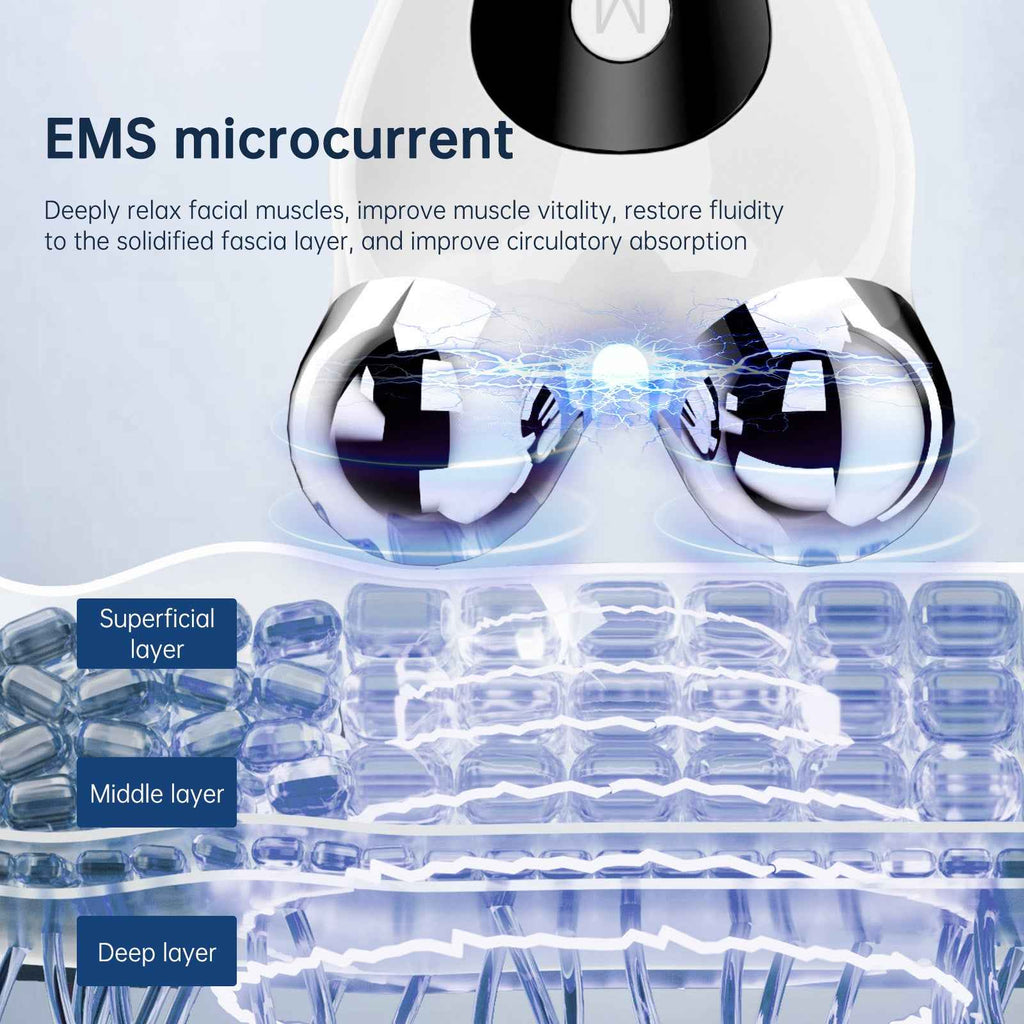 Instrument d'amincissement du visage à rouleau EMS luminothérapie
