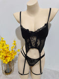 Support en acier bas jarretière ceinture une pièce lingerie pur