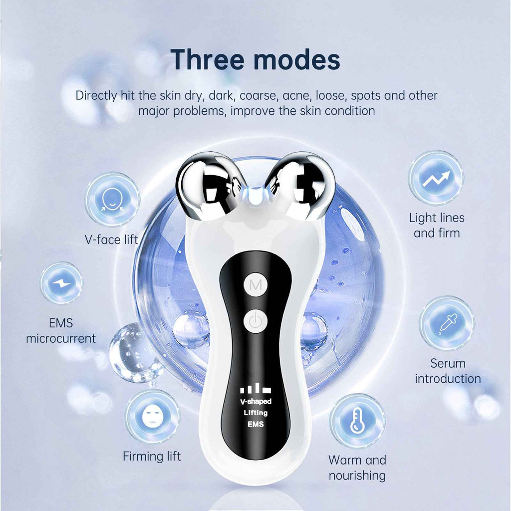 Instrument d'amincissement du visage à rouleau EMS luminothérapie