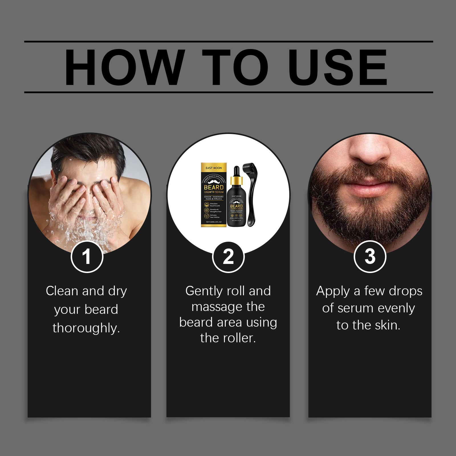 Huile de soin de la barbe pour hommes