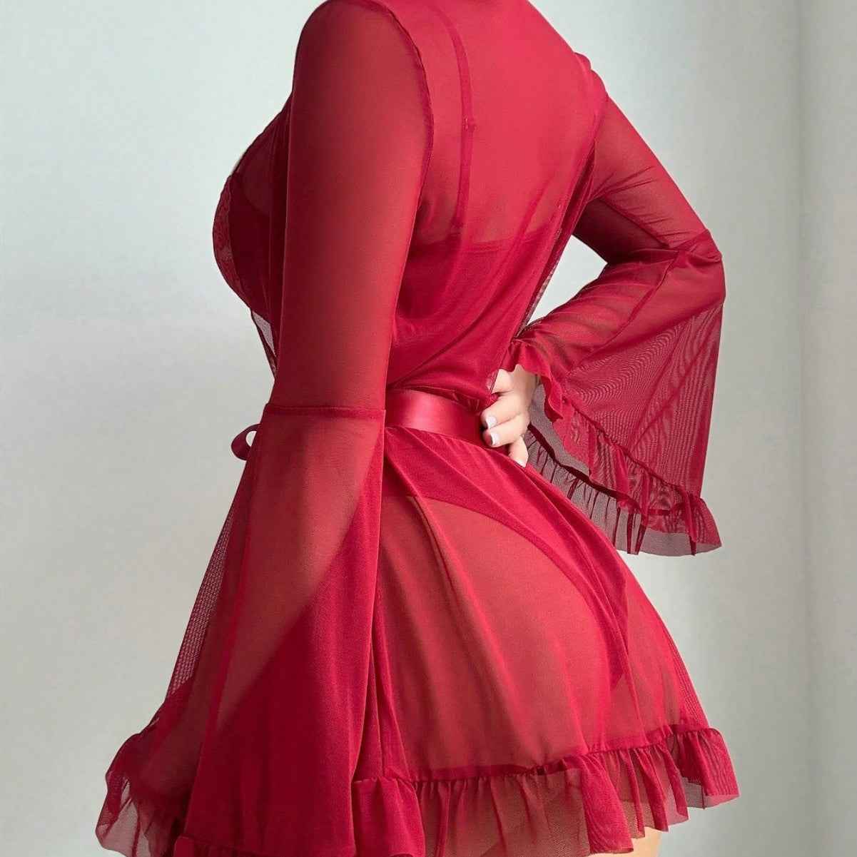 Ensemble de lingerie sexy ceinturée