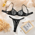Ensemble de soutien-gorge à carreaux en maille française