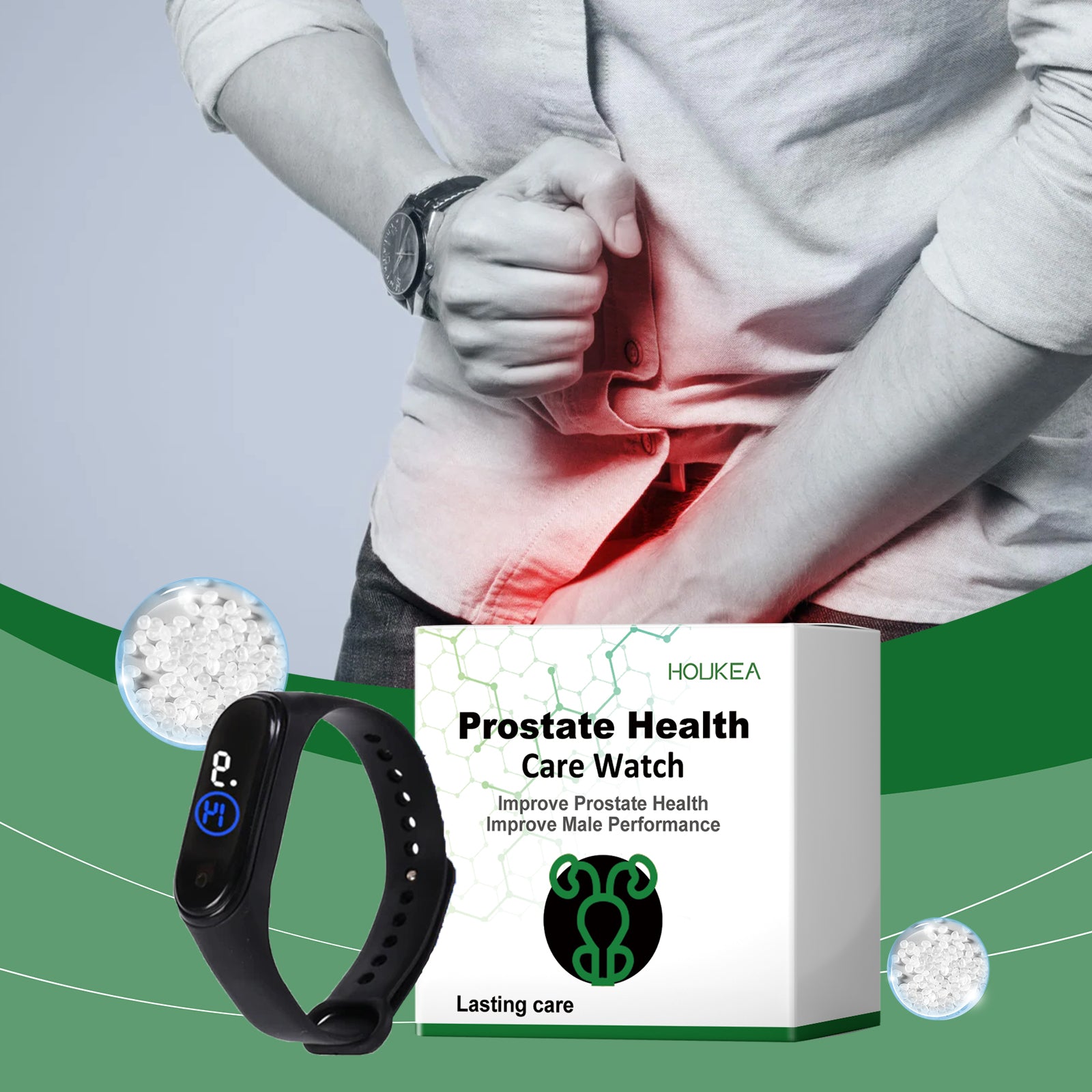 La montre de soins corporels pour hommes