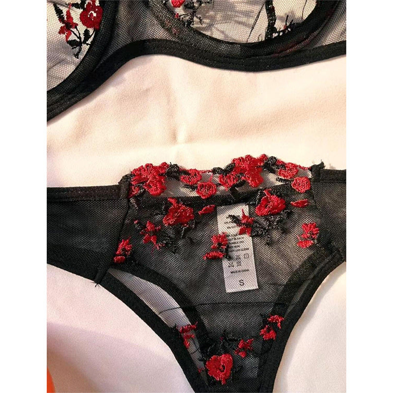 Ensemble deux pièces de lingerie transparente