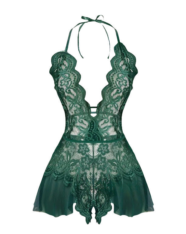 Lingerie sexy avec dentelle transparente