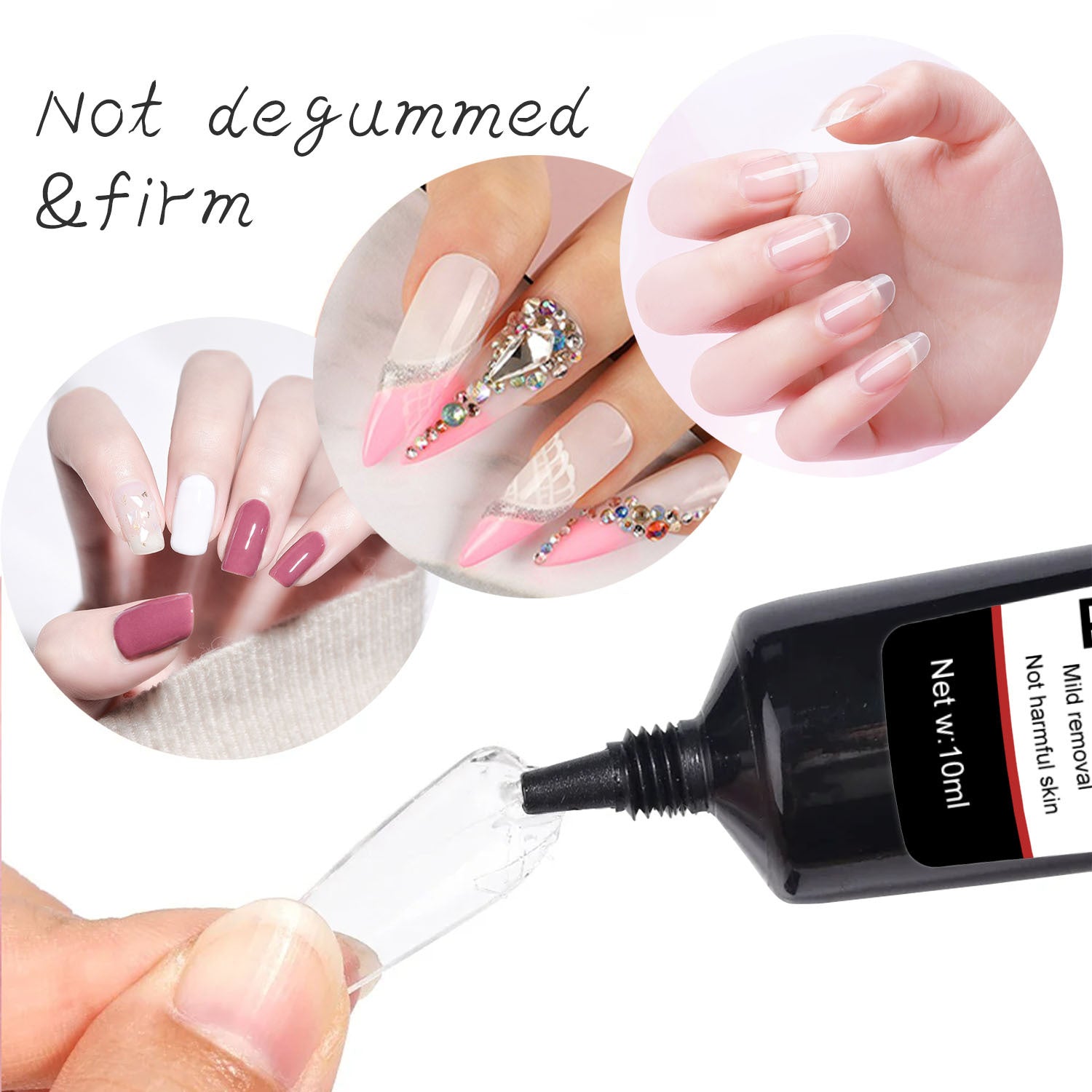 Renfort d'art d'ongle transparent