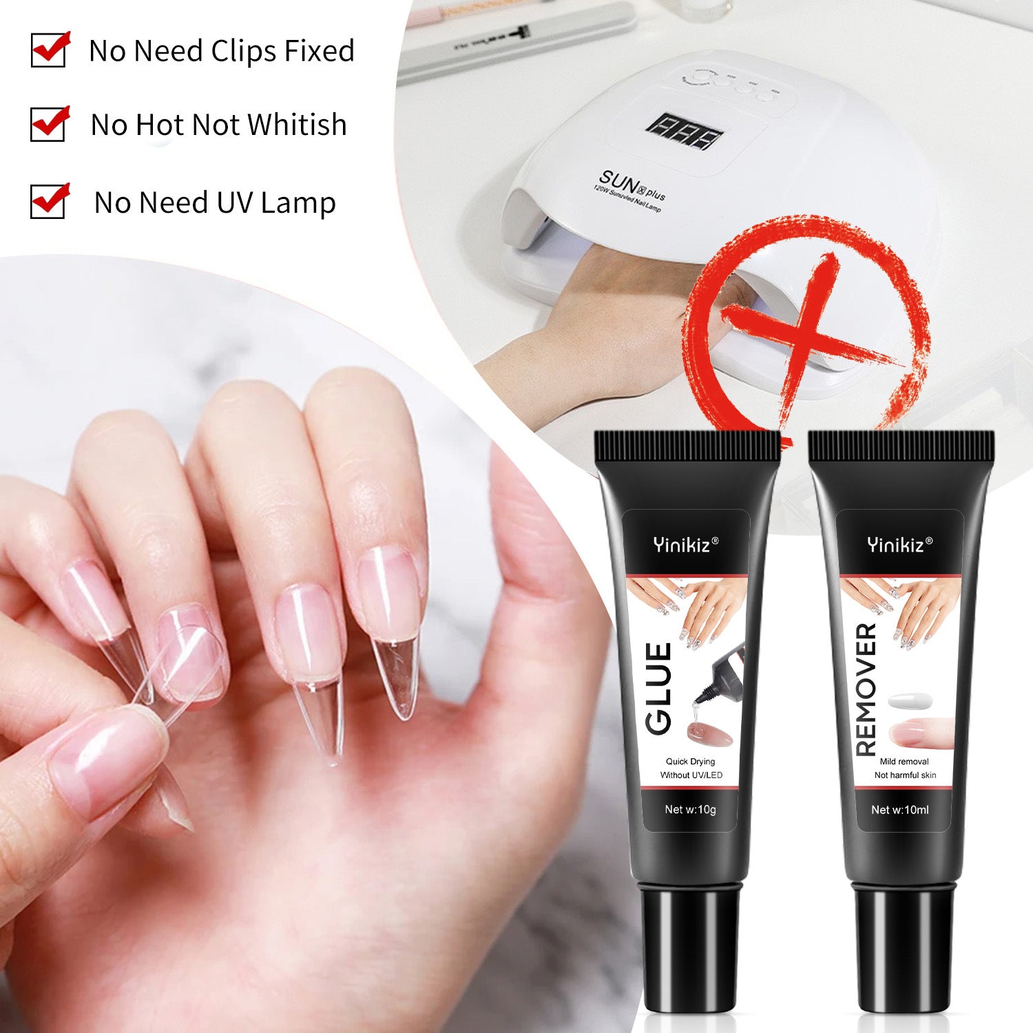 Renfort d'art d'ongle transparent